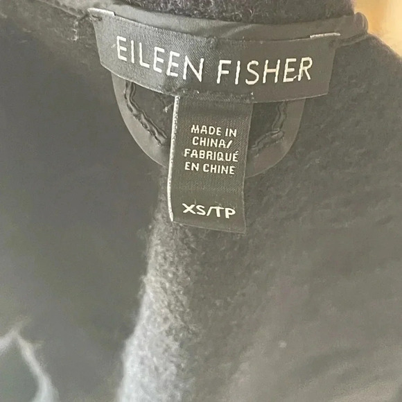 Eileen Fisher Boiled Wool & Nylon Mixed-Media Stand-Collar Zip Vest - Picture 9 of 10